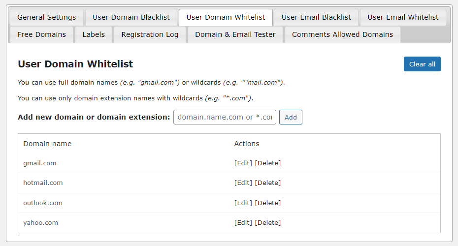 Plugin Blacklist Pendaftaran E -mel WP media 8