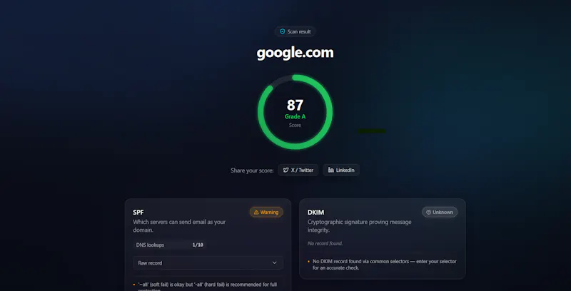 MailPosture screenshot 3
