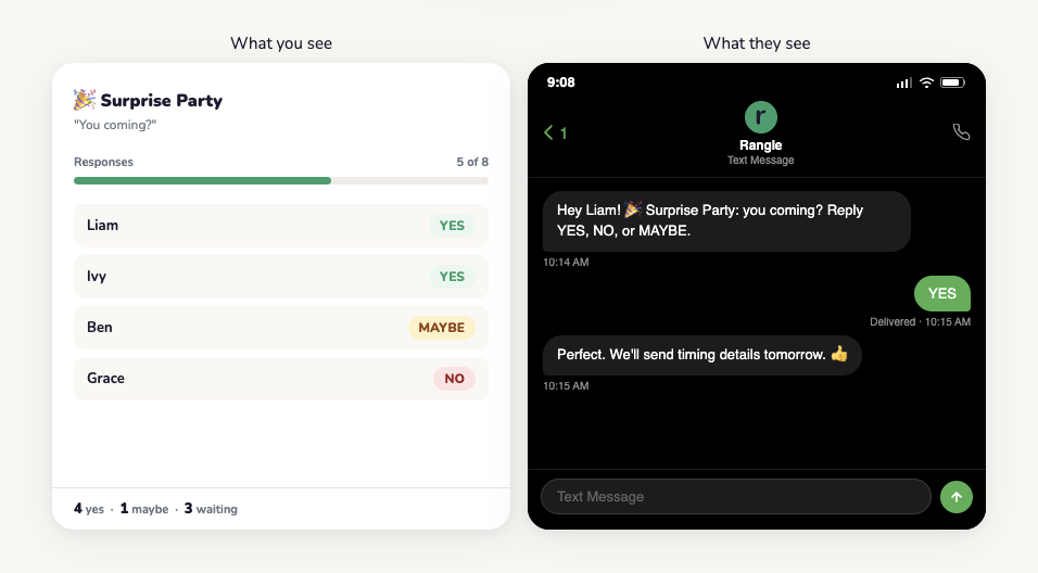 Rangle — Plan anything by text. gallery image