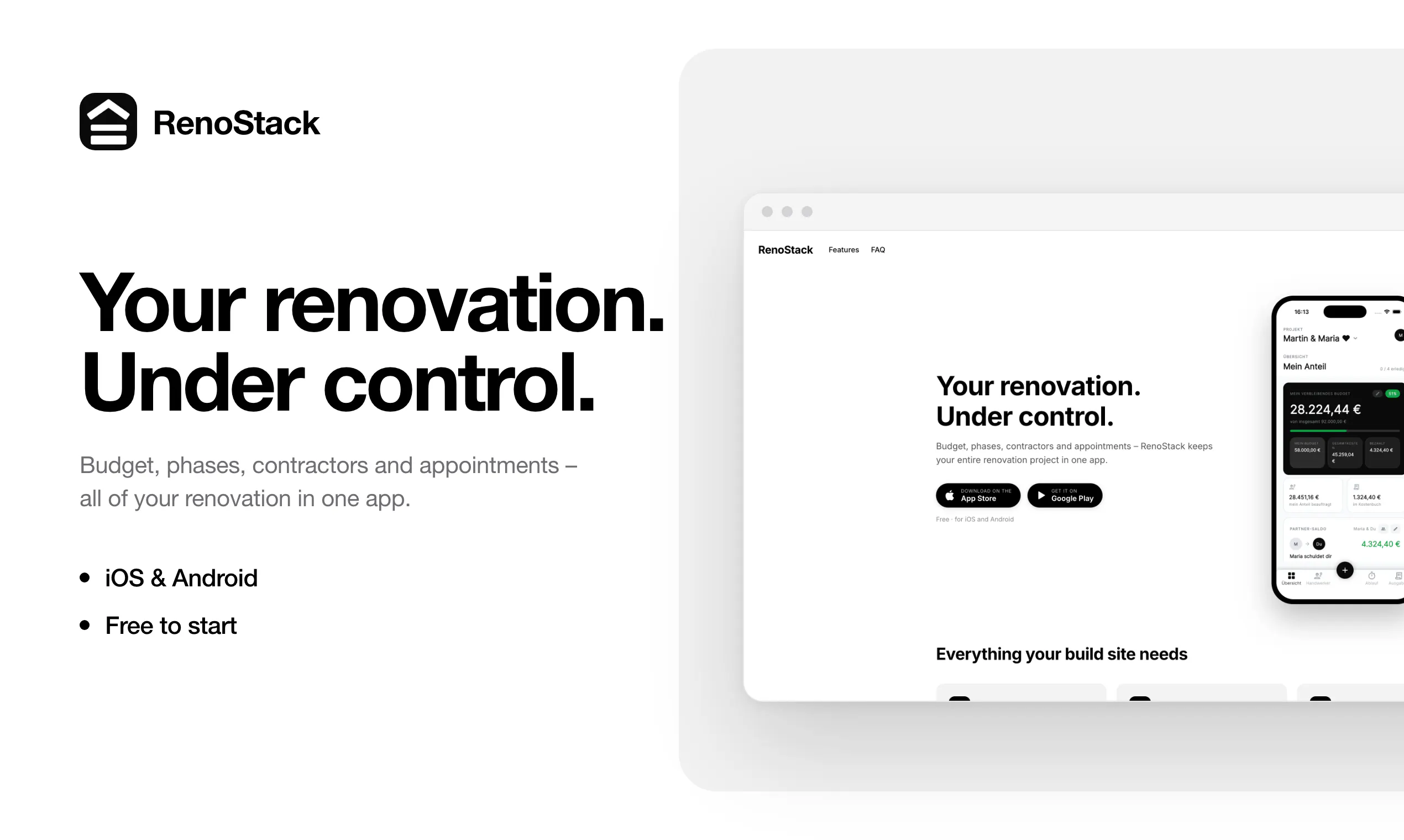 RenoStack for iOS screenshot