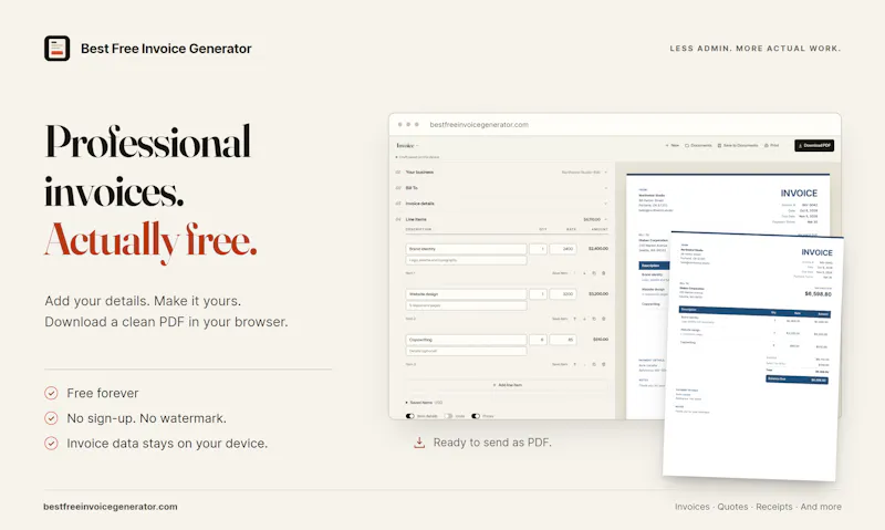 Best Free Invoice Generator screenshot 2