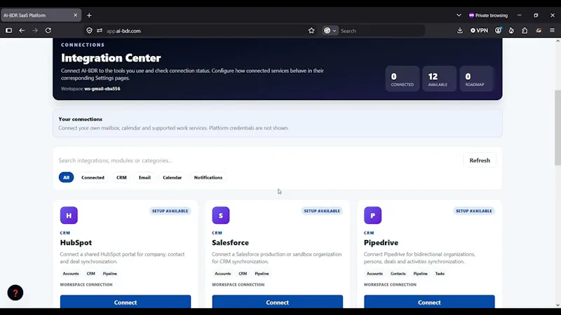 AI-BDR screenshot 2 (video preview)
