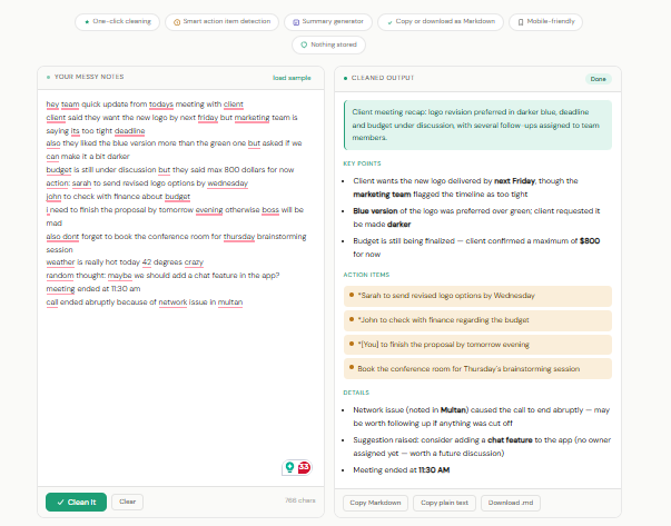 ClaritySnap — Rescue your messy notes gallery image