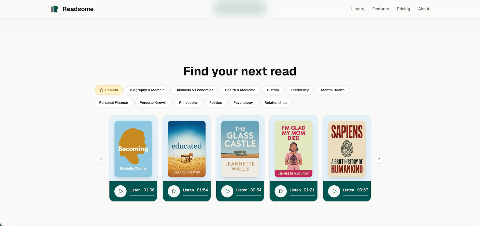 Readsome: book summaries screenshot 3