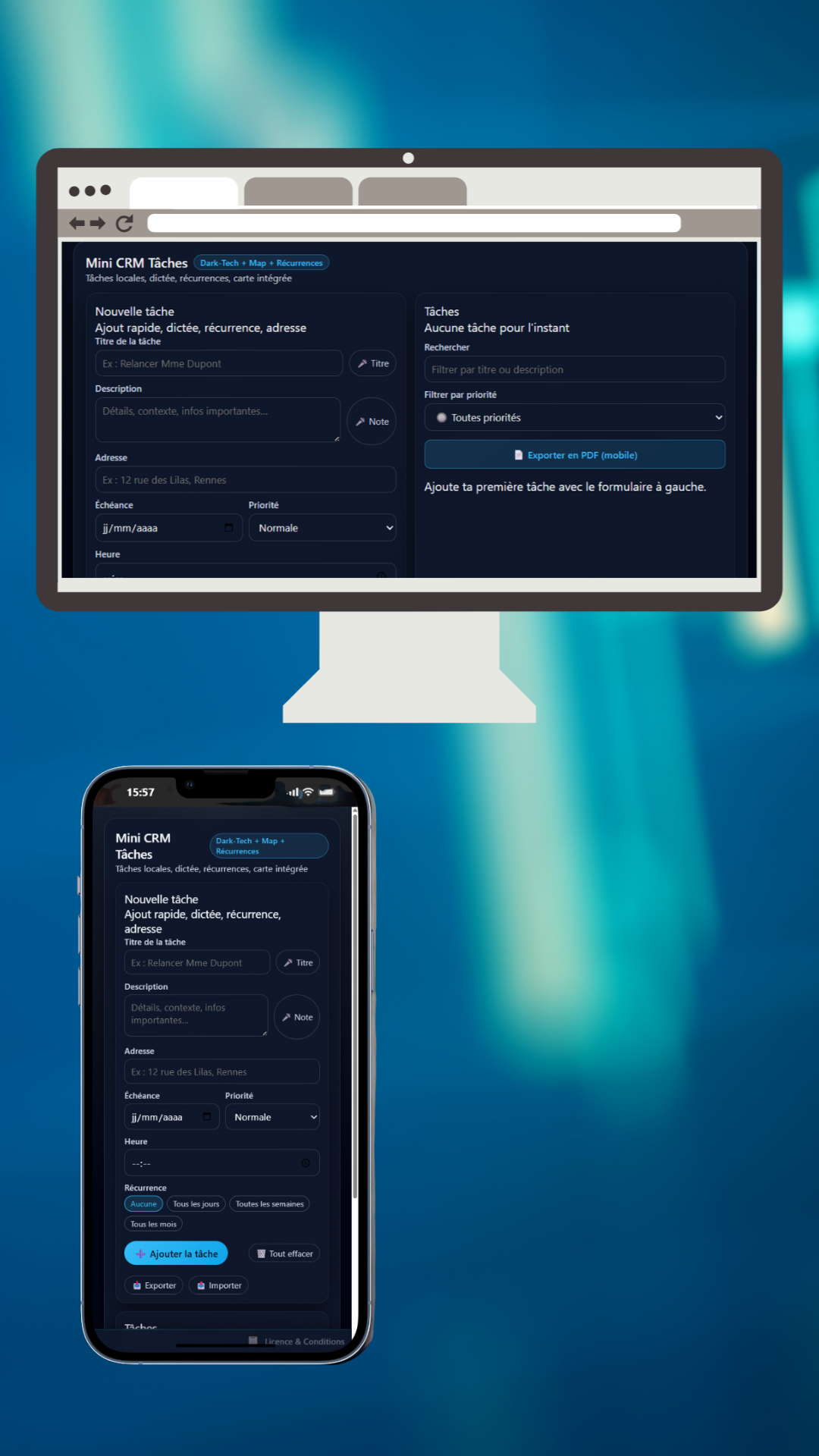 Mini CRM Vocal - Screenshot 5 showing product features and functionality