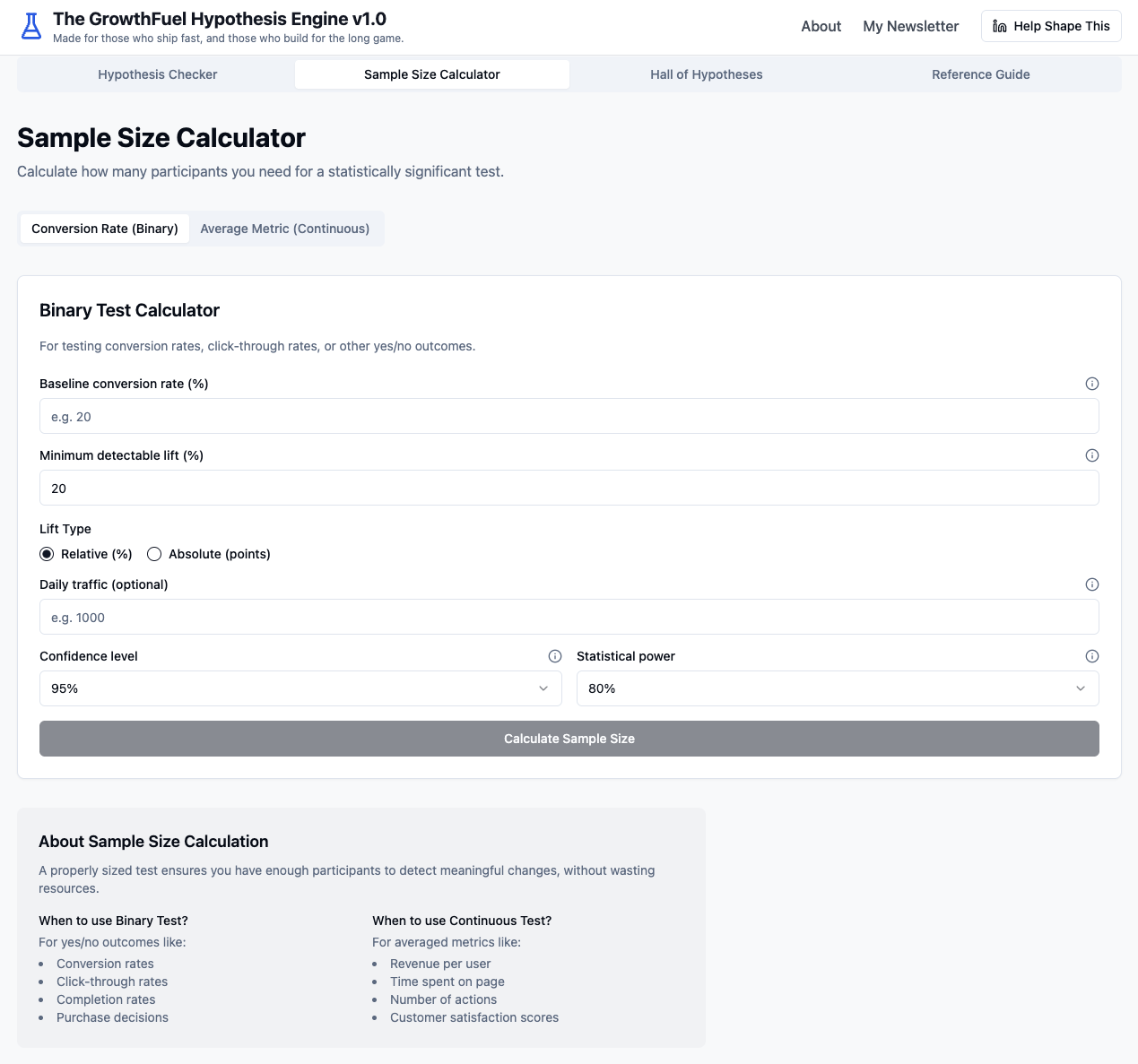 Hypothesis Engine by GrowthFuel gallery image