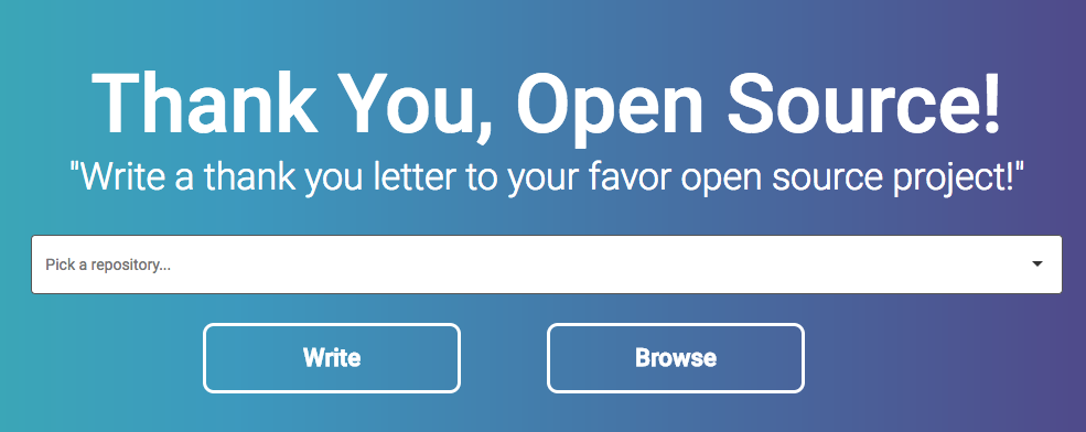 Thank You, Open Source gallery image