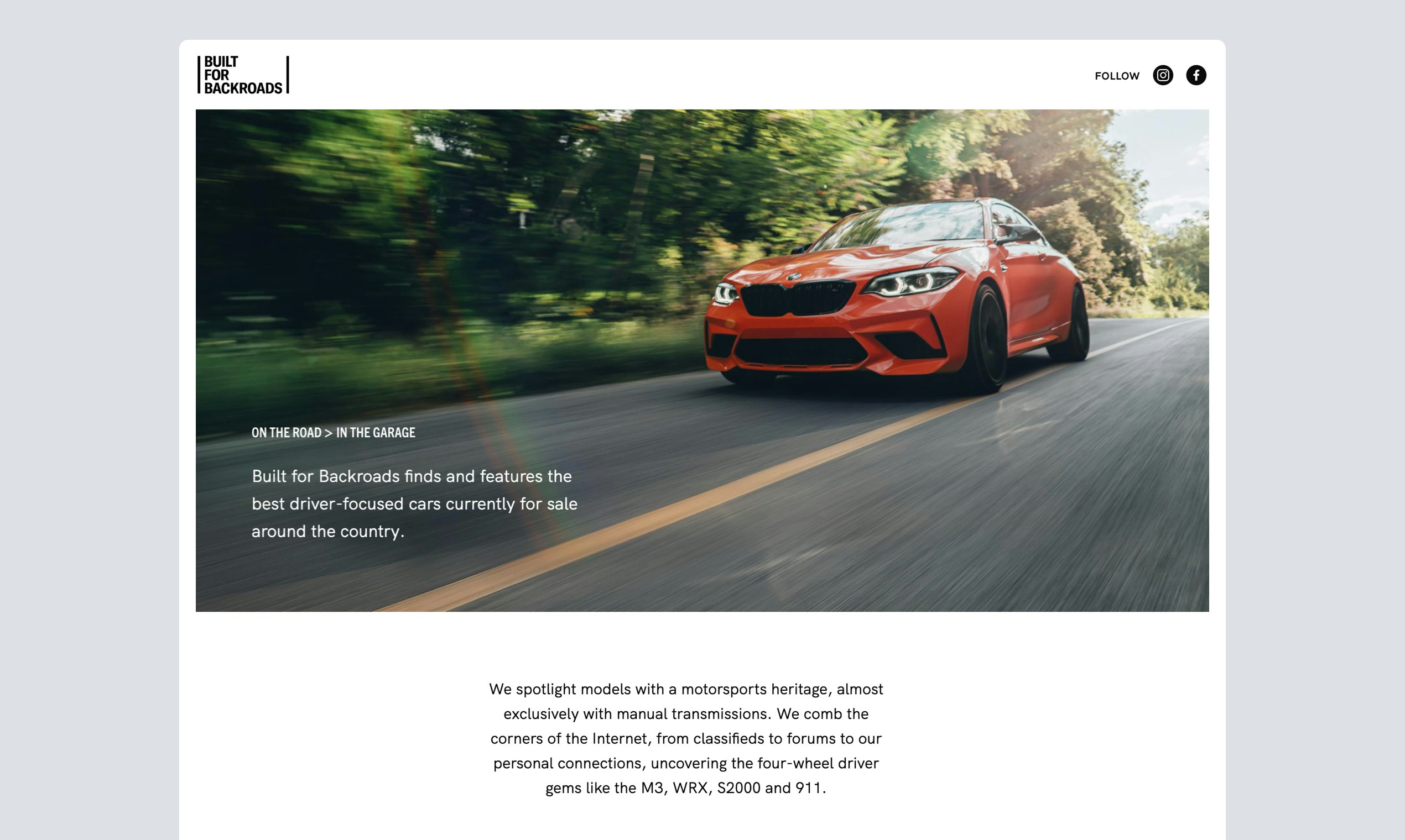 Built for Backroads gallery image