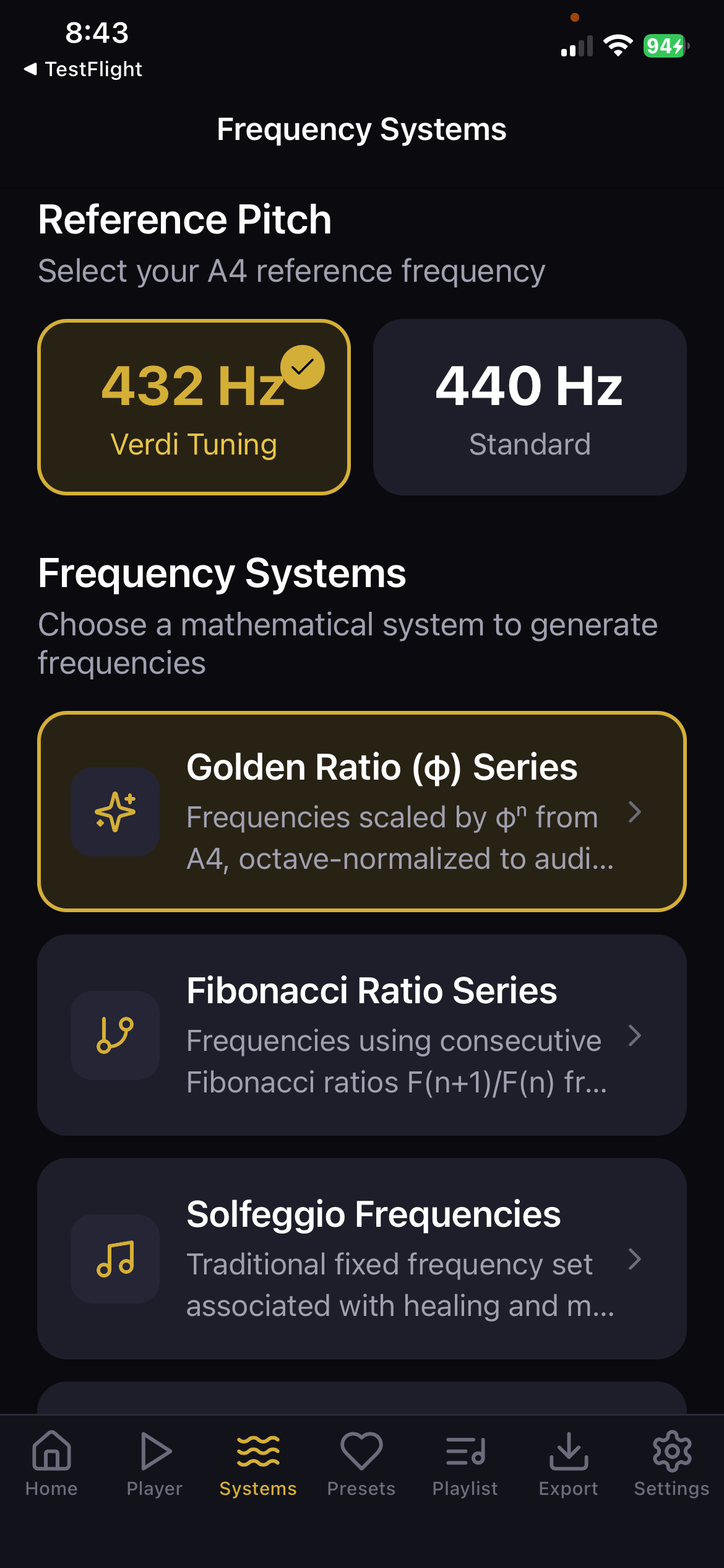 Golden Ratio & Tone Generator gallery image