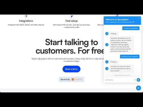 startuptile Spryngtime Chat-A free Intercom/Zendesk chat altnerative