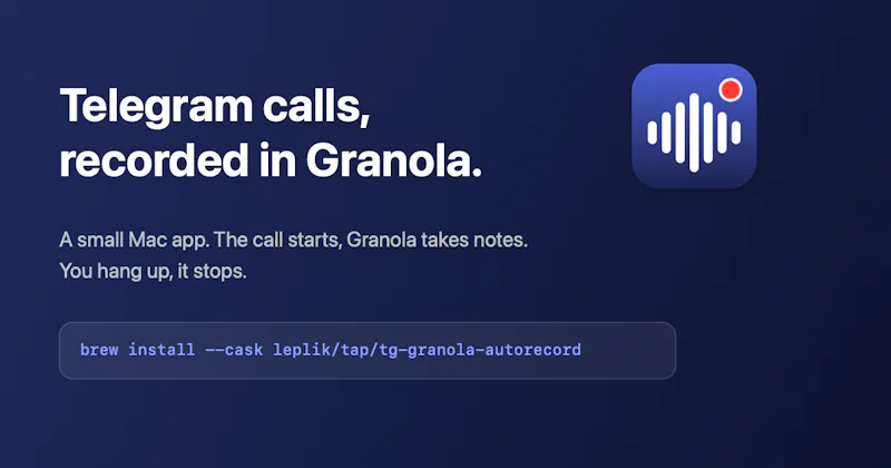 Telegram-Granola Autorecord screenshot 1