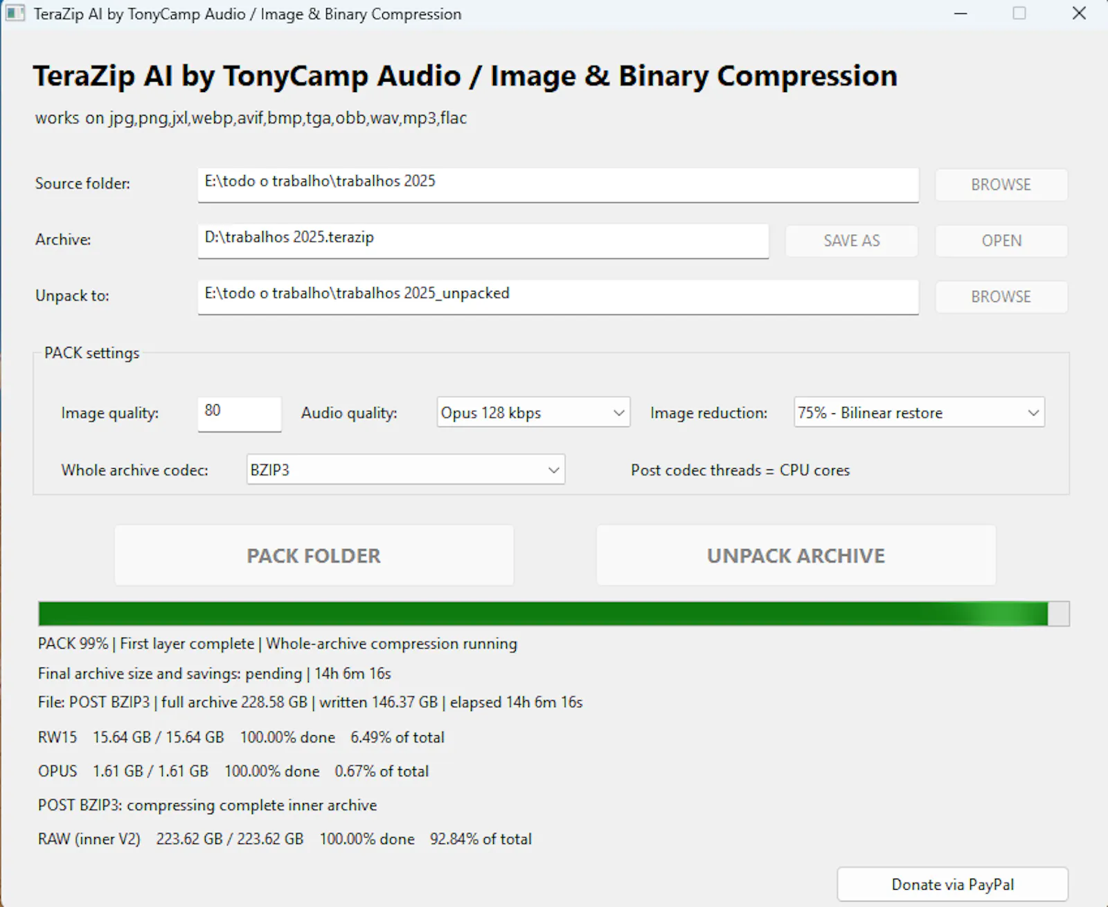 TERAZIP ALL PACKING BYTES screenshot 1
