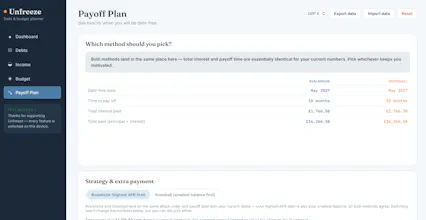 Unfreeze — Debt & Budget Planner gallery image