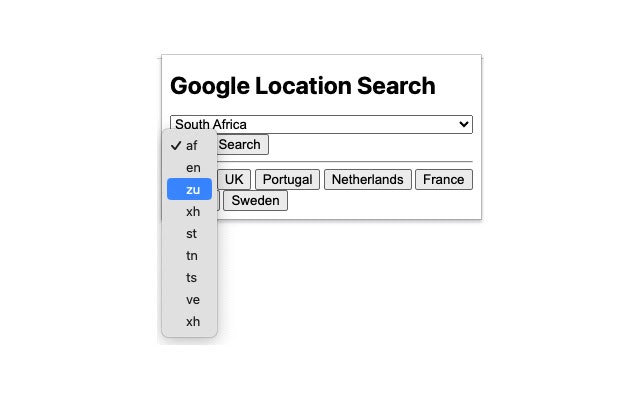 Extensão do trocador de localização da pesquisa do Google media 2