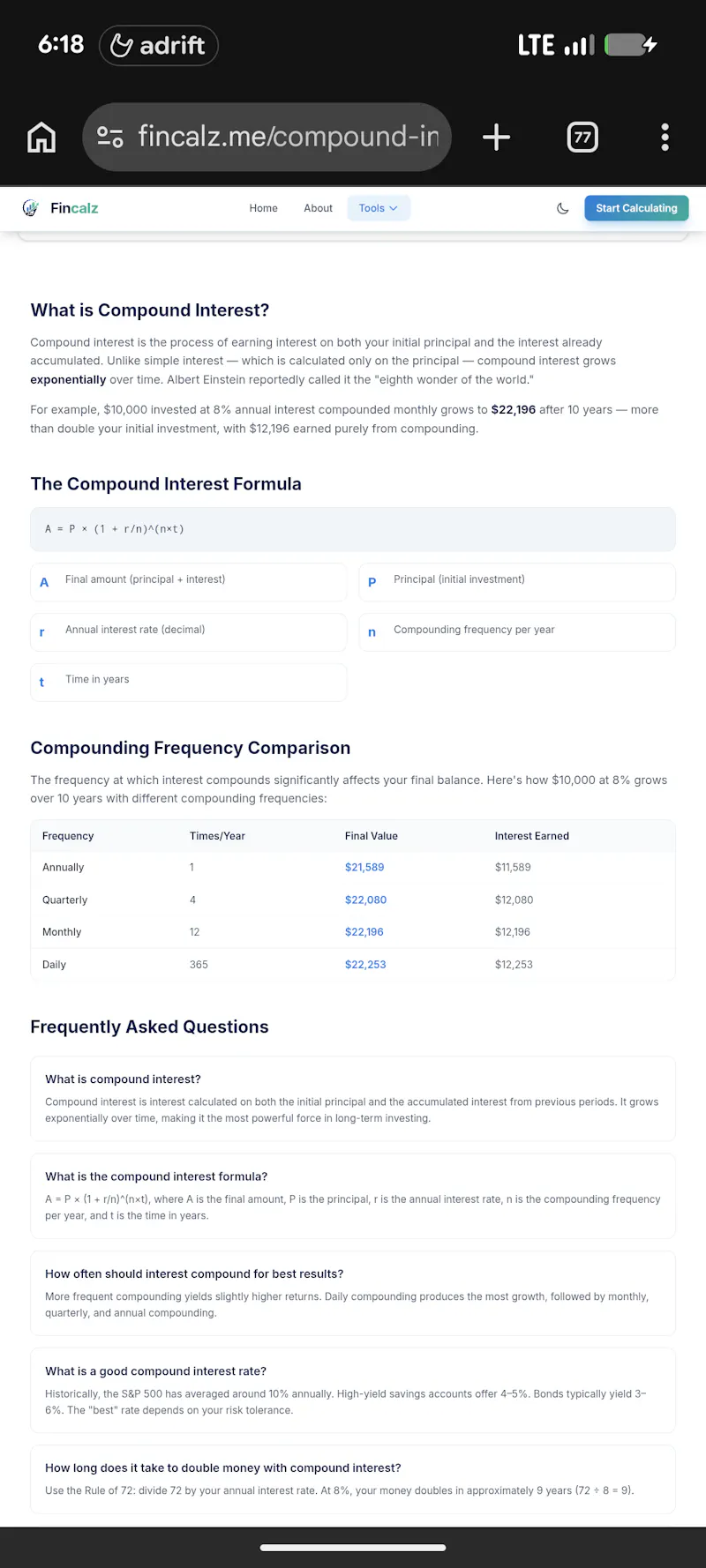 Fincalz screenshot 6