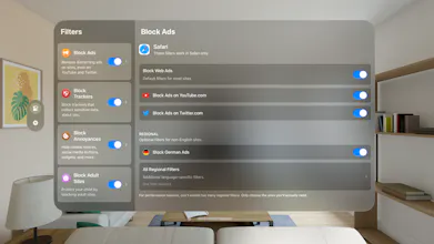 1Blocker - Ad Blocker for Vision Pro gallery image