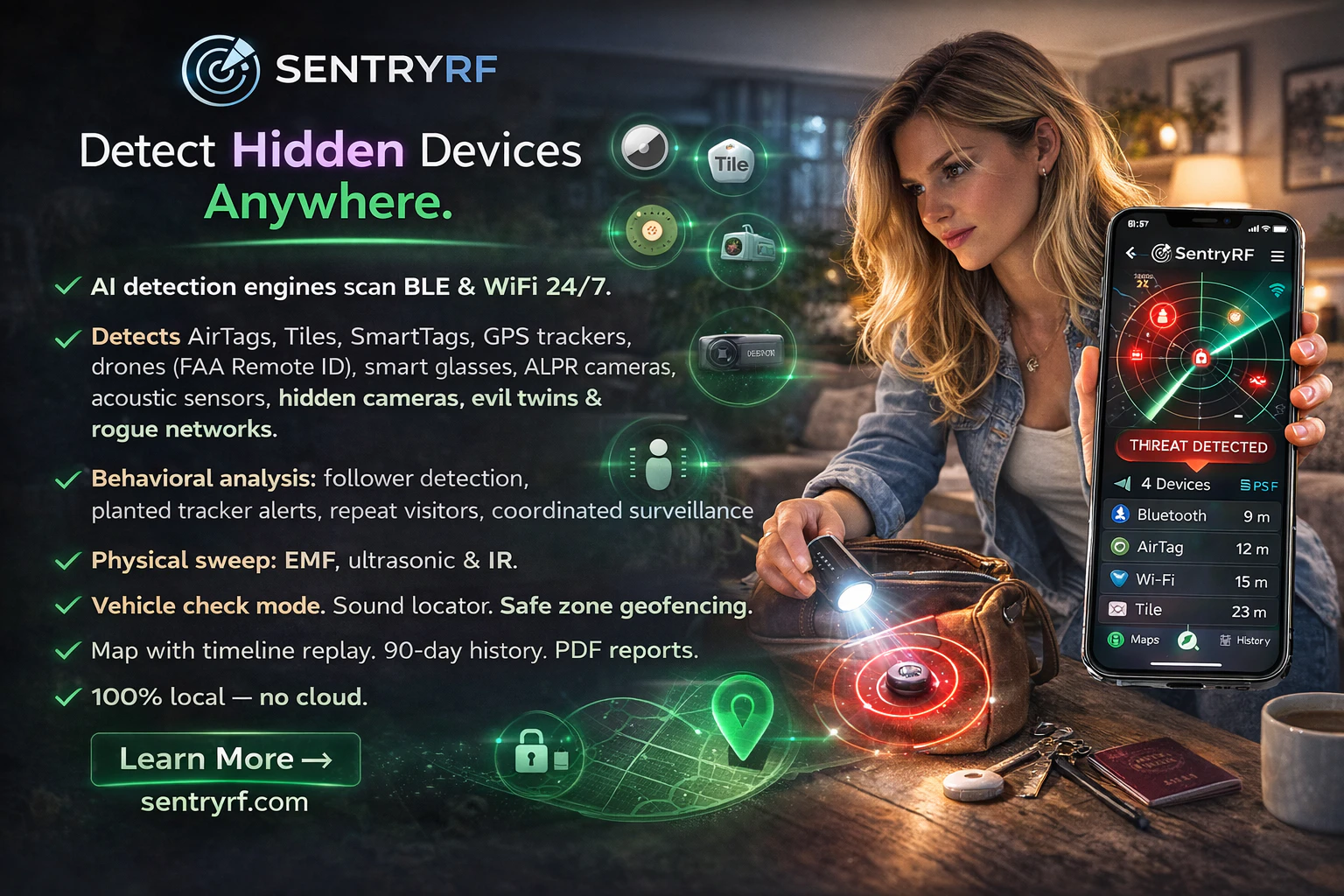 SentryRF: AI Tracker & Anti-Spy Detector screenshot 3