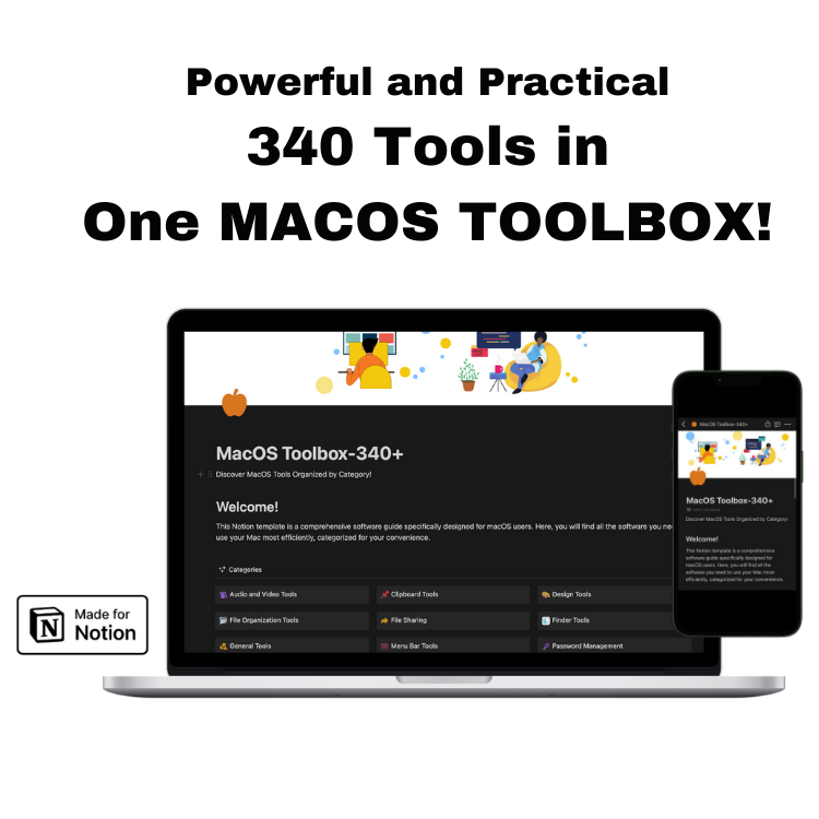 MacOSツールボックス（1つの340ツール）