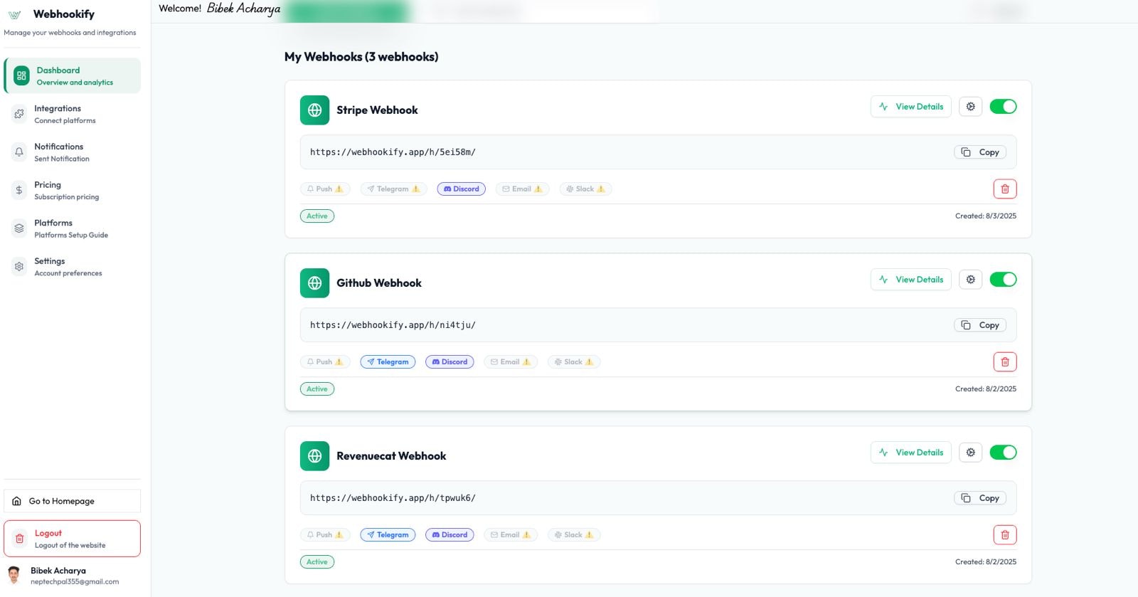 Webhookify Medien 3