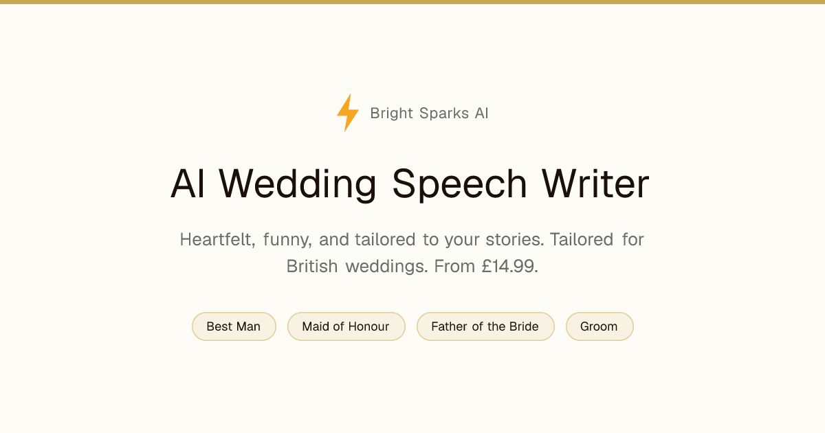 AI Wedding Speech Writer