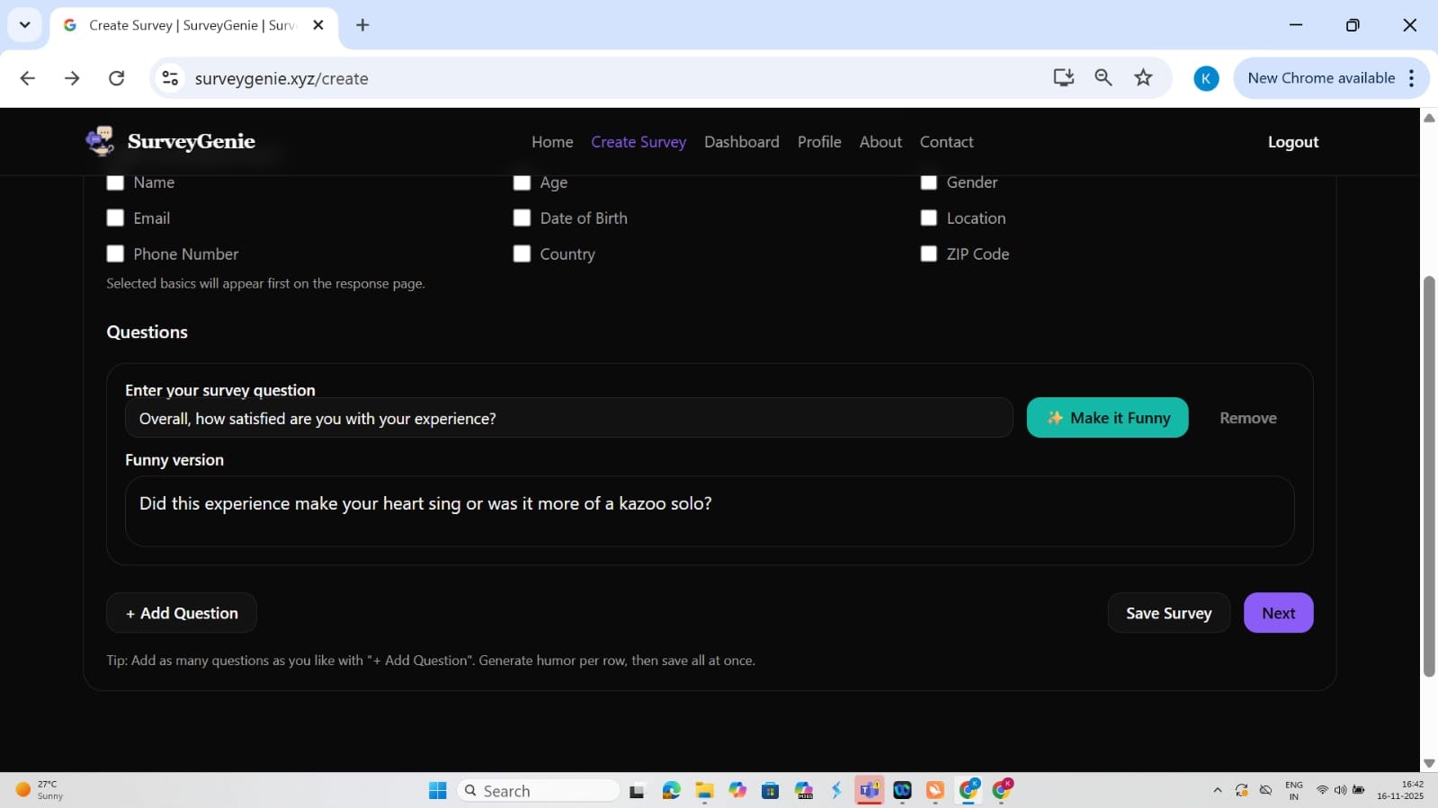 SurveyGenie gallery image