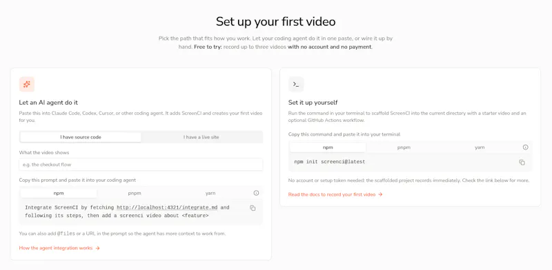 ScreenCI screenshot 2