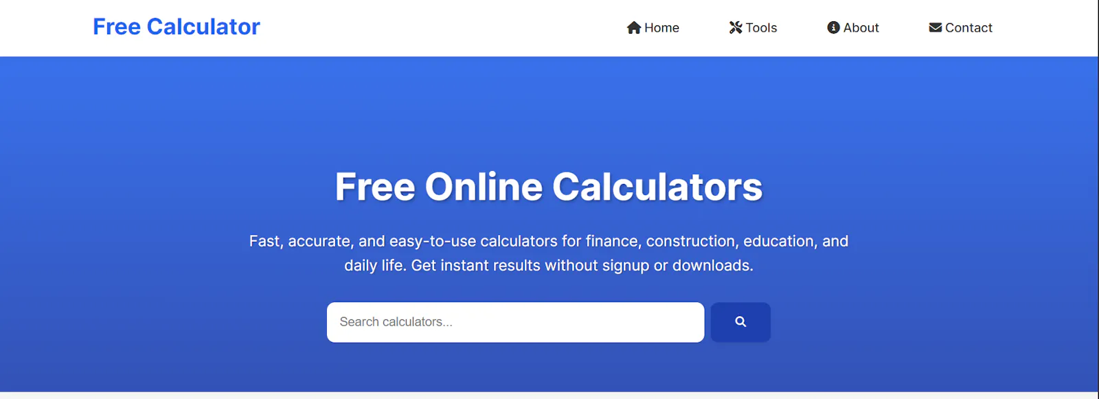 Free Online Calculators for Everyday Use screenshot 1