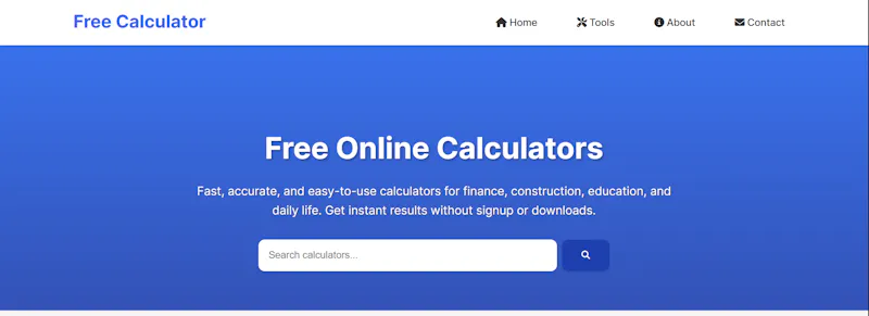 Free Online Calculators for Everyday Use screenshot 1