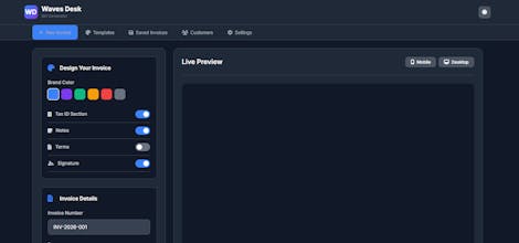 Waves Desk - Bill Generator gallery image