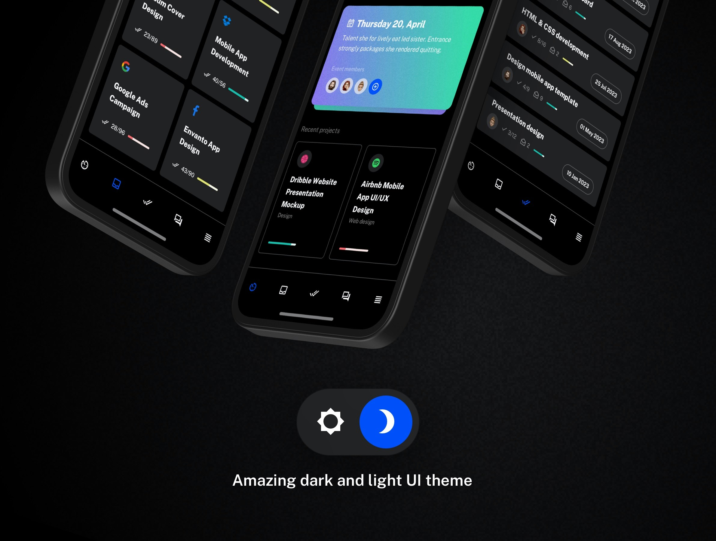 Mídia 5 de Kit de interface do usuário móvel Tasksy