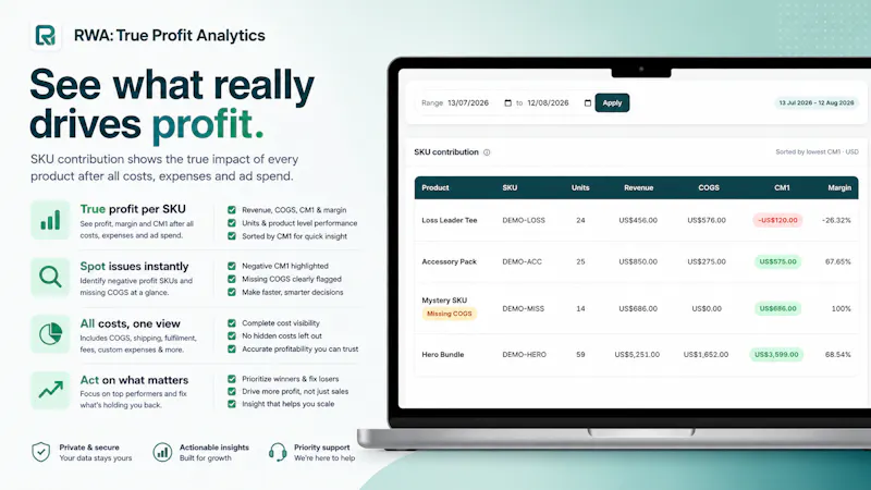 RWA: True Profit Analytics screenshot 1