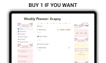 Aesthetic Notion Weekly Planners gallery image