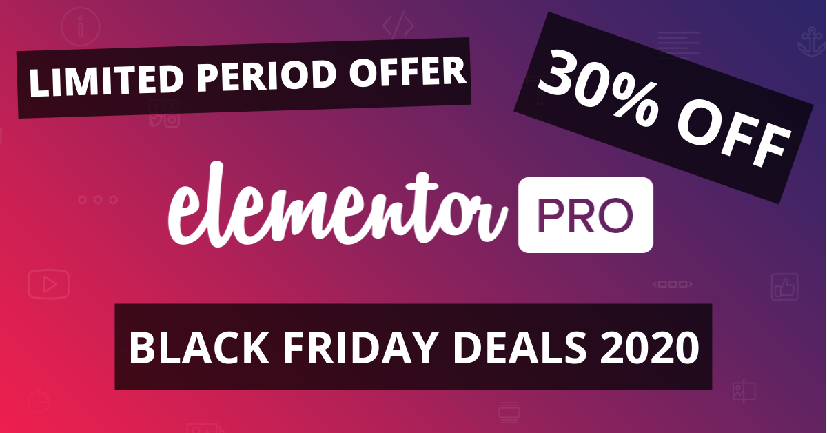 Elementor Black Friday Deals 2020
