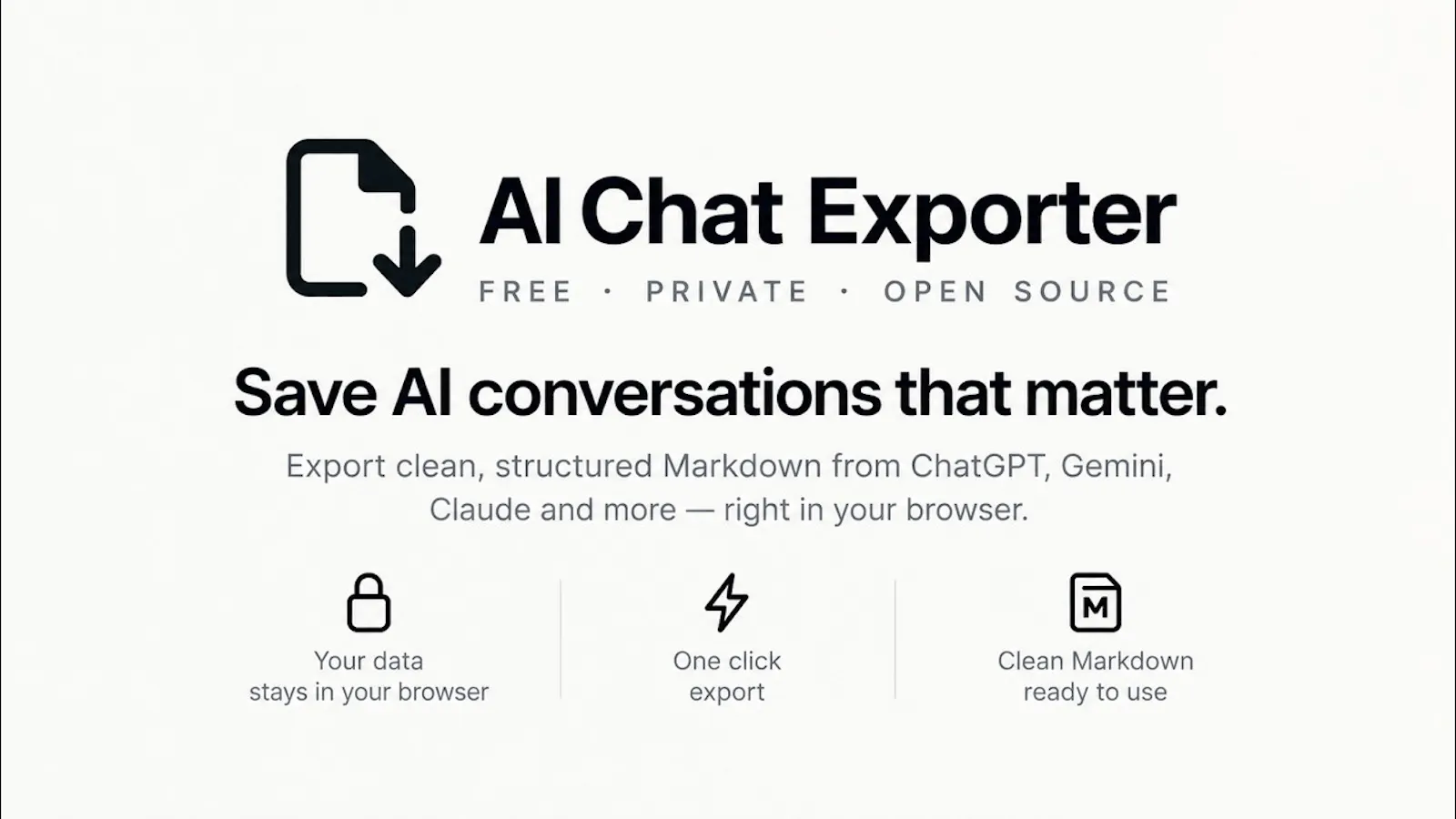 AI Chat Exporter screenshot 1 (video preview)