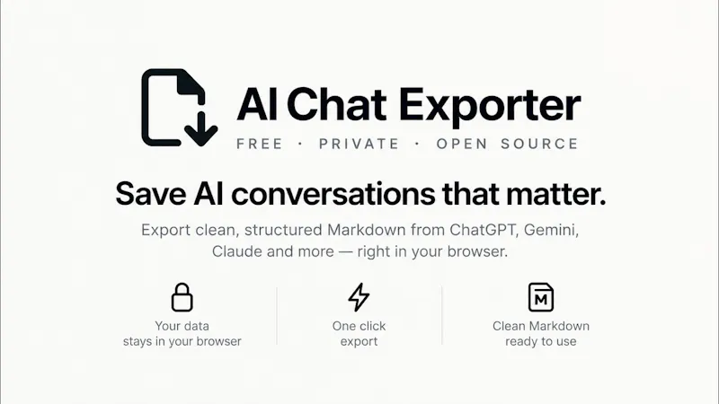 AI Chat Exporter screenshot 1 (video preview)