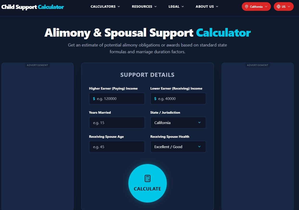 Family Law Calculator Suite gallery image