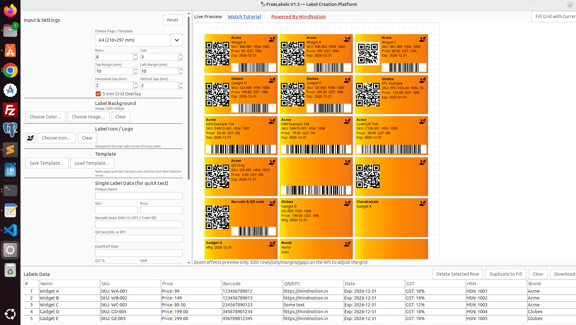 FreeLabels Desktop screenshot