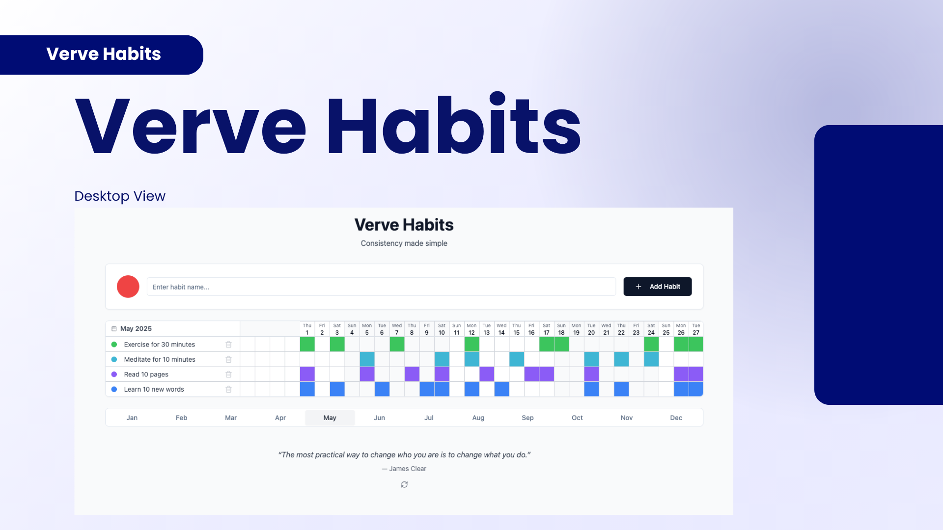 Verve Habits Tracker - Habits Journal - Einfacher und kostenloser Gewohnheitsverfolger, mit dem Sie konsequent bleiben können Medien 2