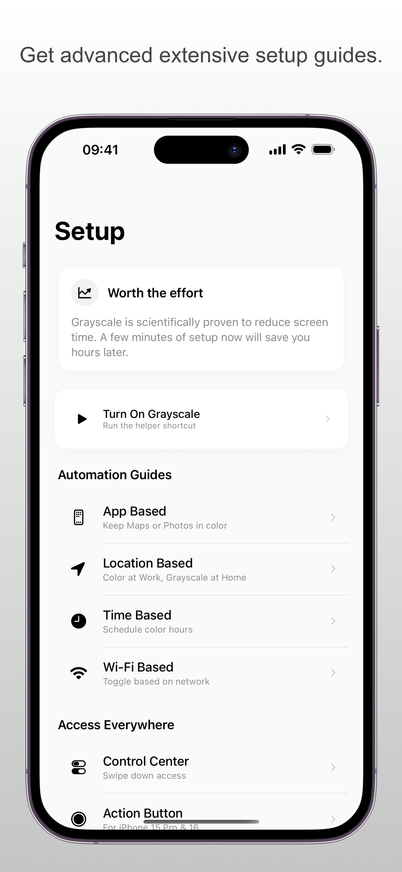StayGray: Grayscale for less screen time media 5
