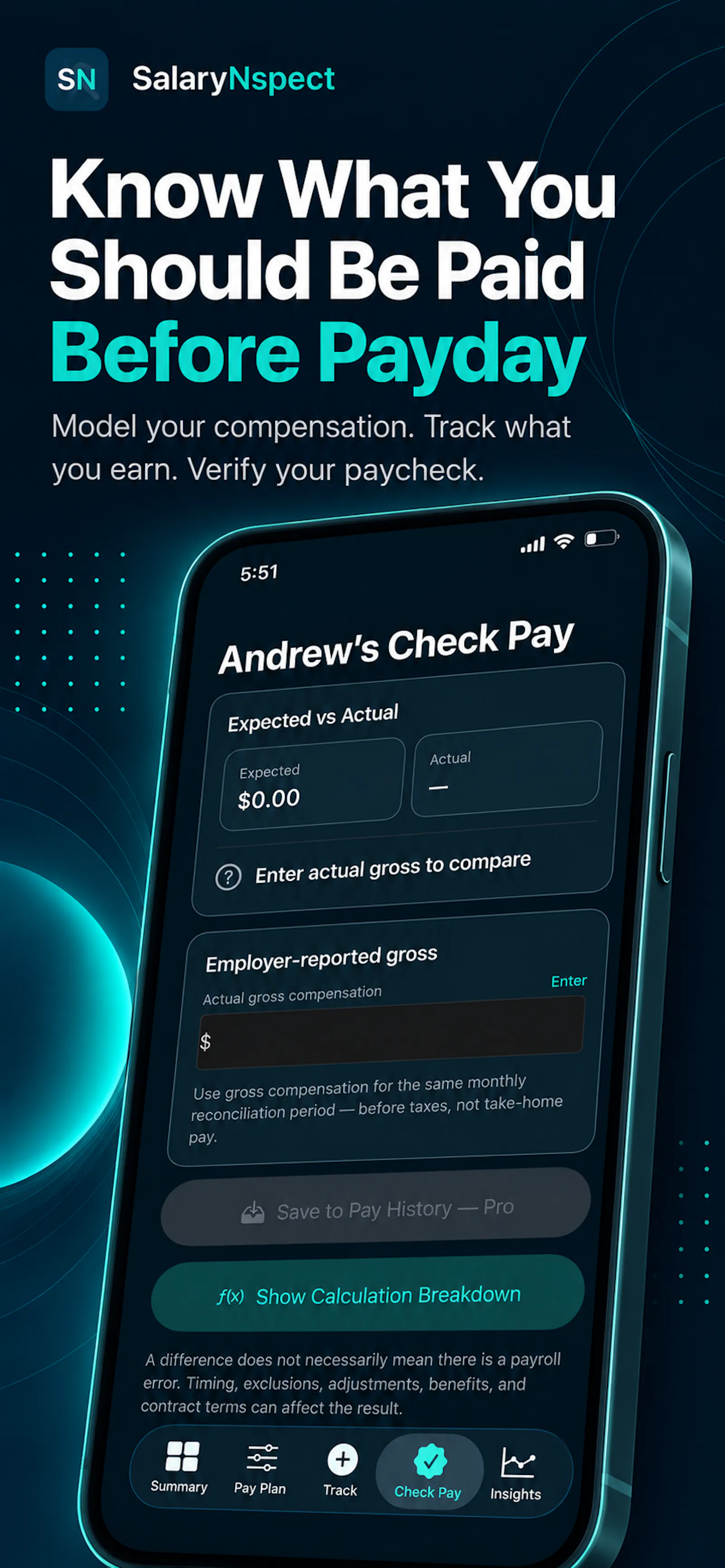 SalaryNspect - ProSal Calculator screenshot 2