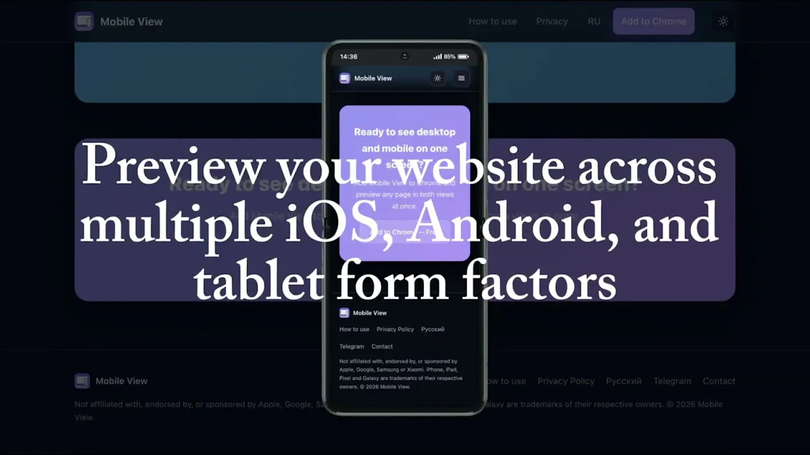 Mobile View screenshot 1 (video preview)
