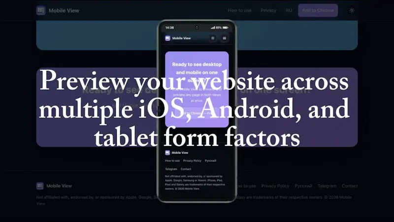 Mobile View screenshot 1 (video preview)