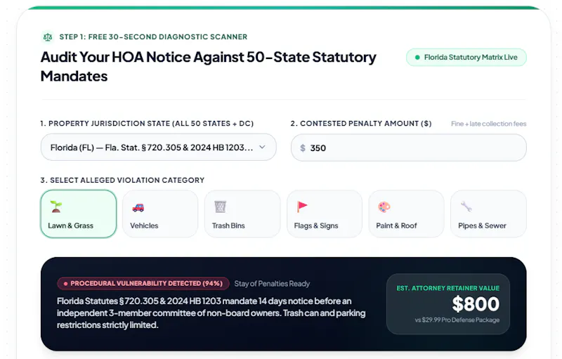 HOAFineCheck screenshot 2