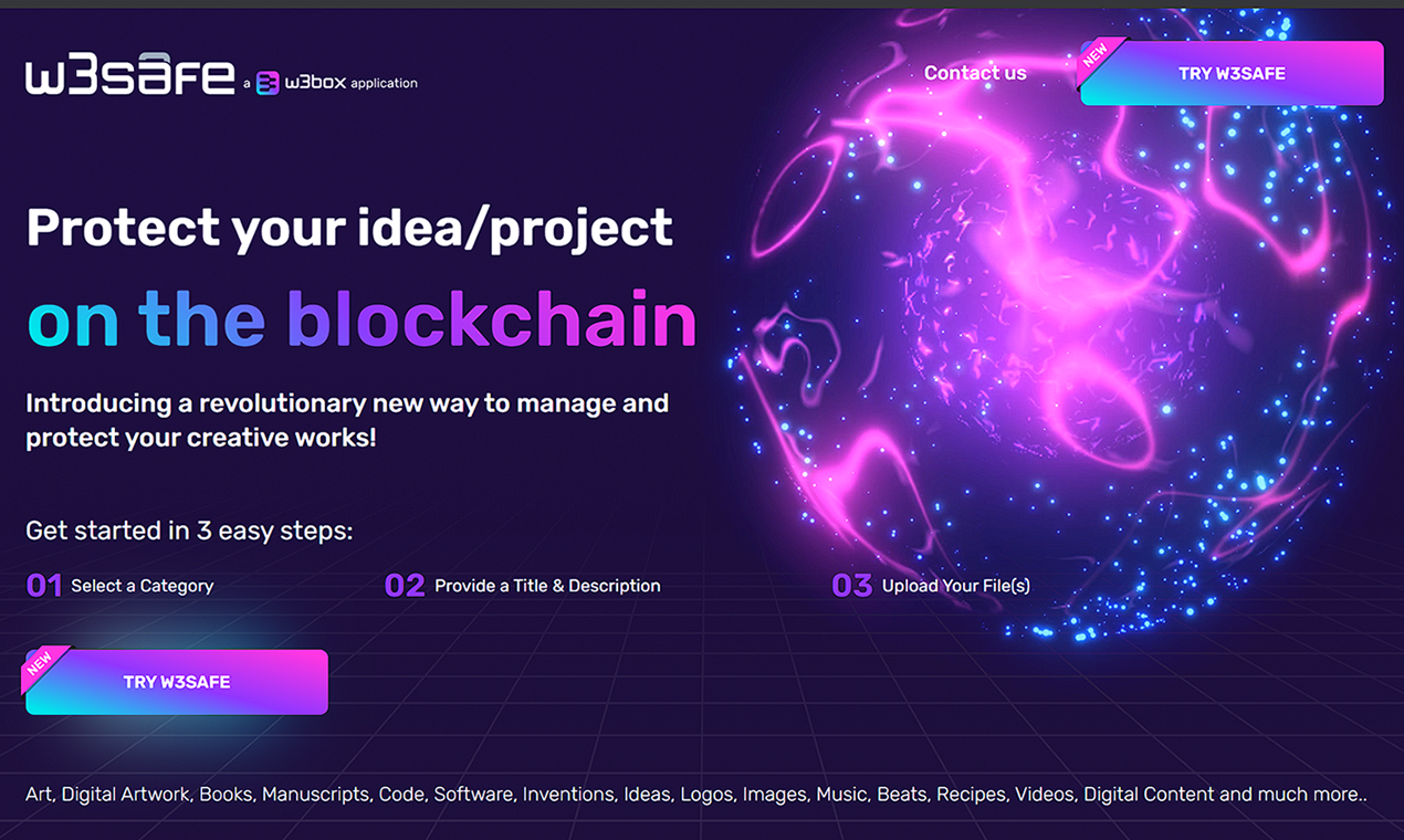 W3Safe - Proteggi le tue idee e file sulla blockchain gratuitamente media 1