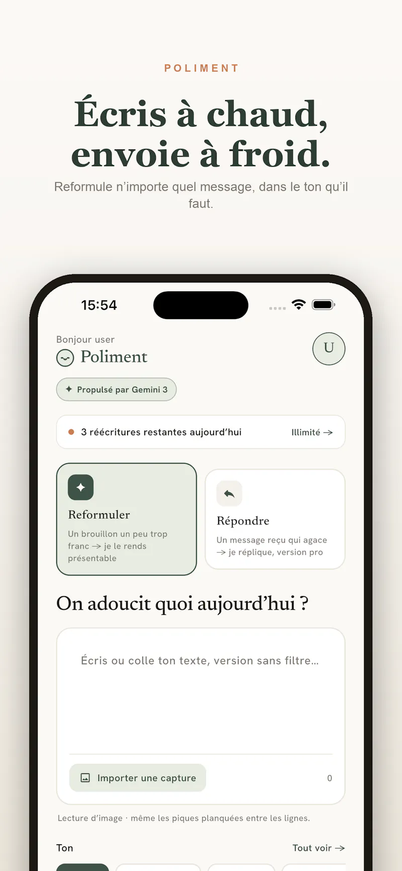 Poliment screenshot 1