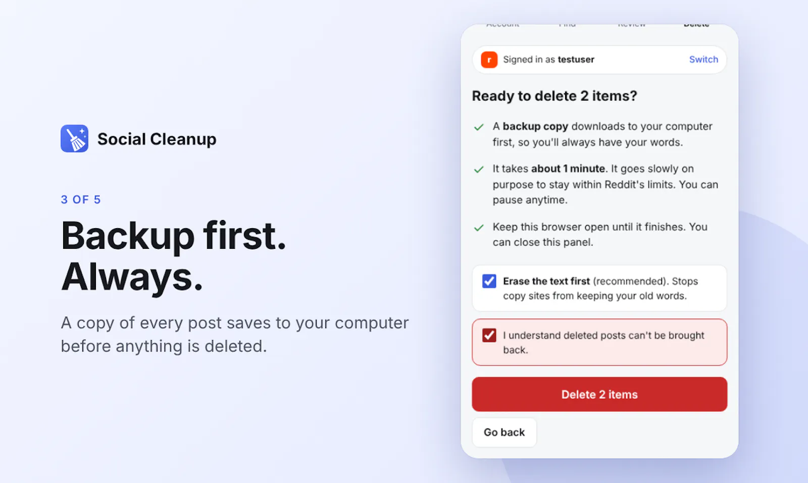 Social Cleanup screenshot 4