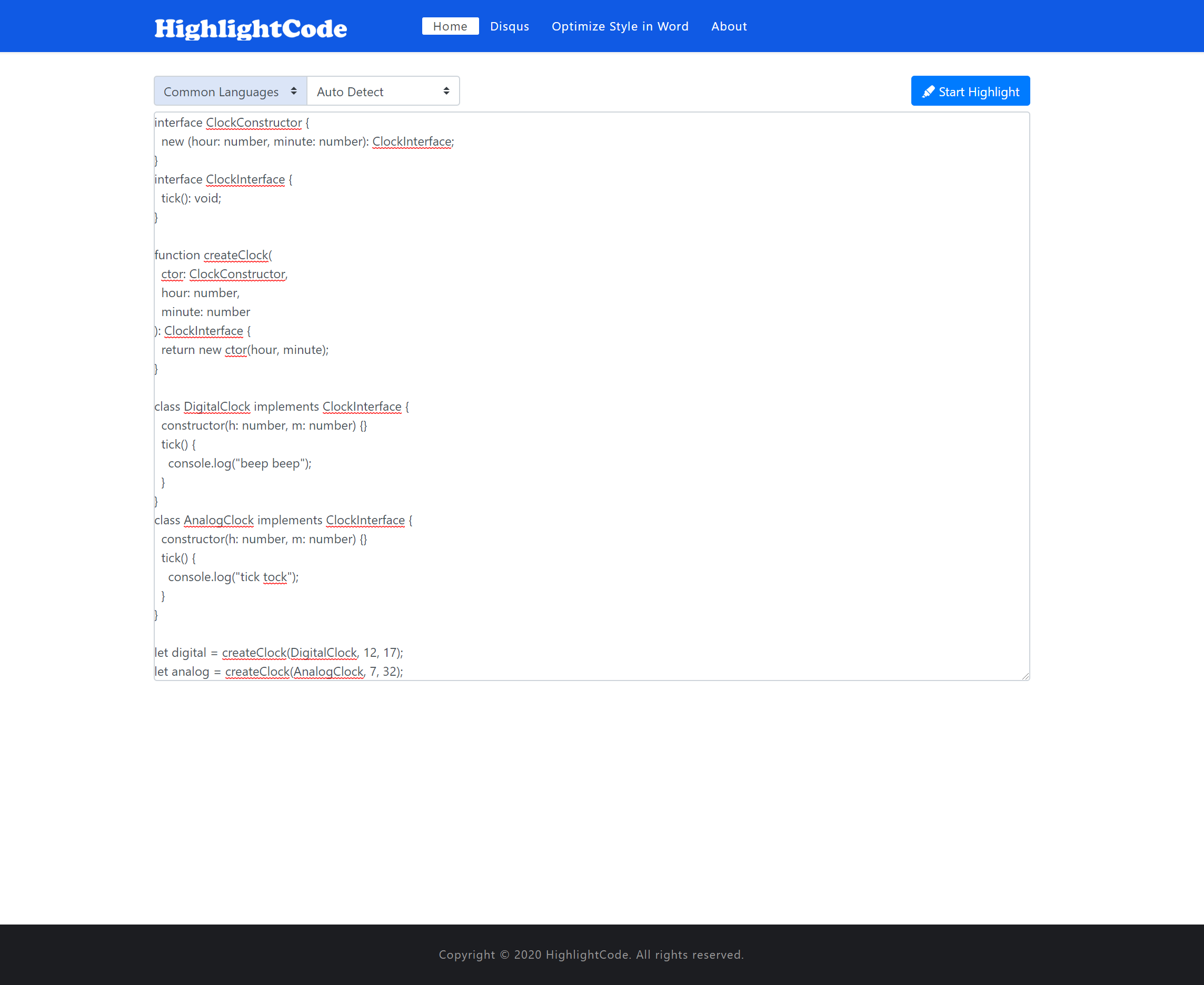 Online Highlight Code gallery image