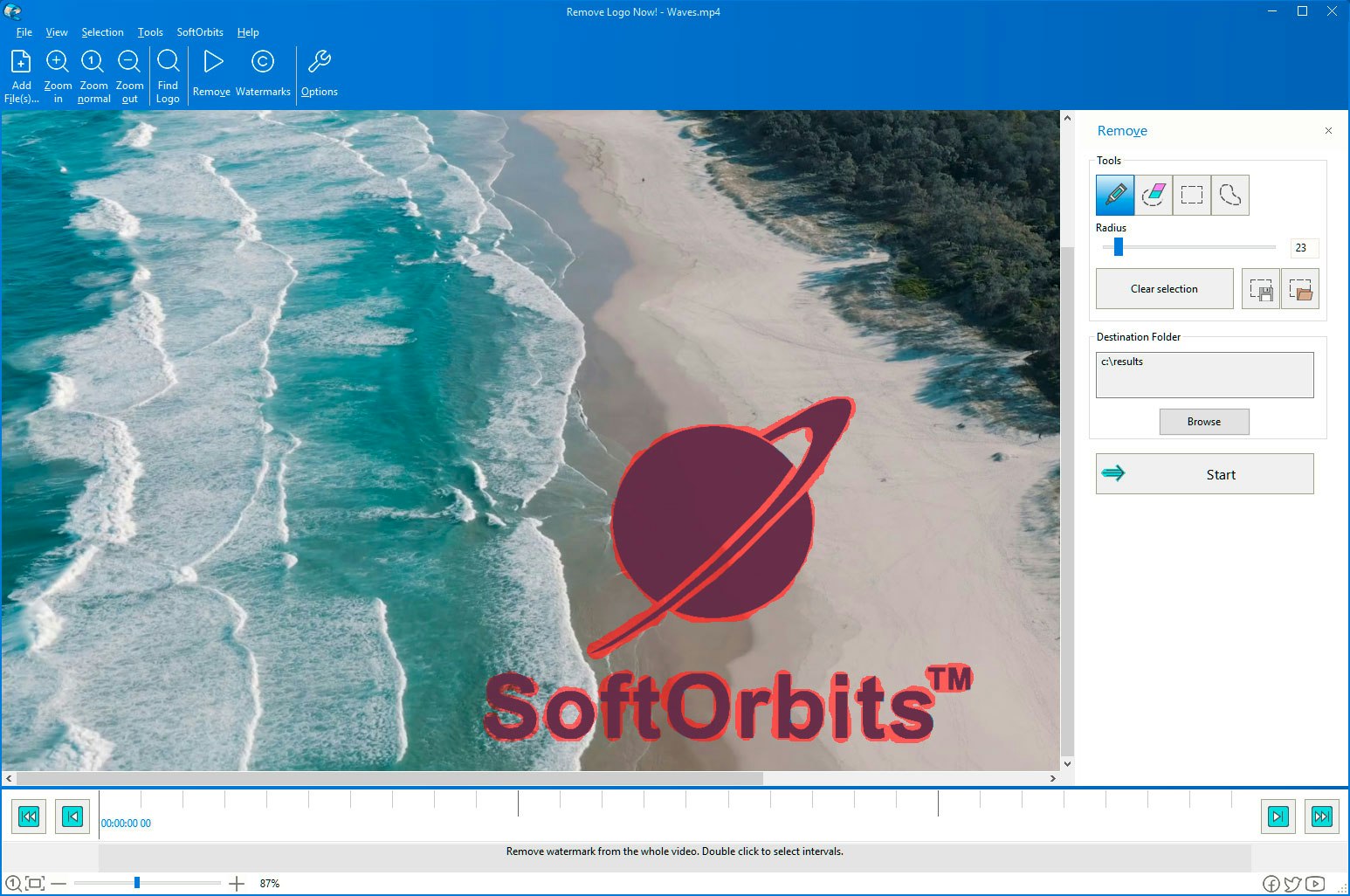 Softorbits watermark video penghilang media 4