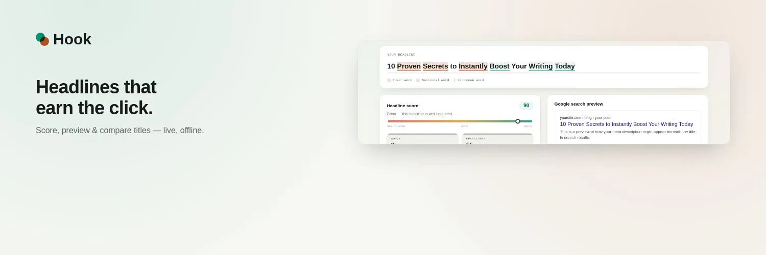 Hook — Headline & Title Analyzer gallery image