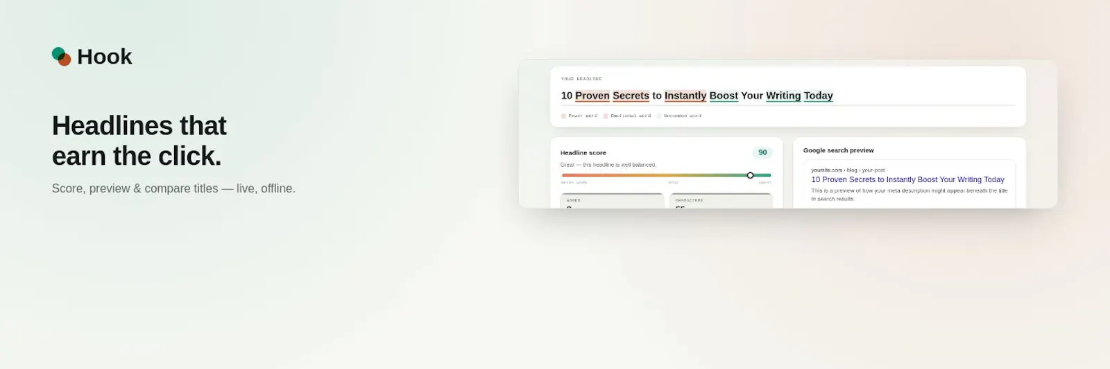 Hook — Headline & Title Analyzer screenshot 5